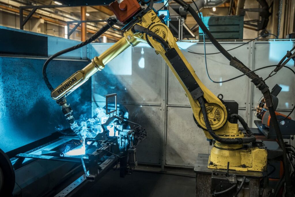 isola robotizzata per la saldatura mig e mag