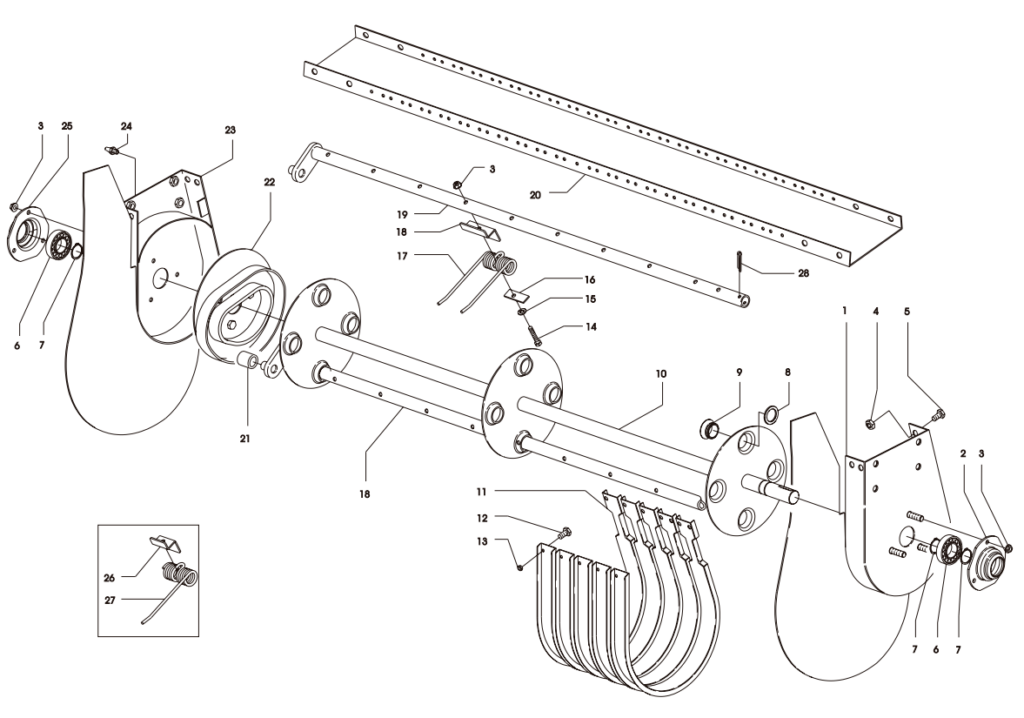 disegni tecnici componenti agricoli serie st tl